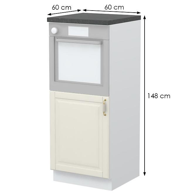 Konyhaszekrény Evergreen K14-60-1KR/4 ivorymat