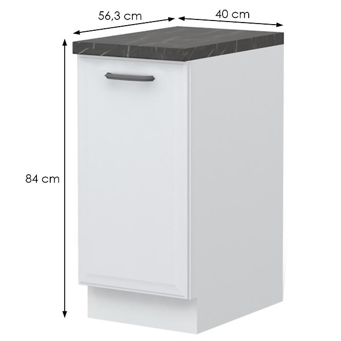 Konyhaszekrény Evia r-40-1k/4 pearl grey matt