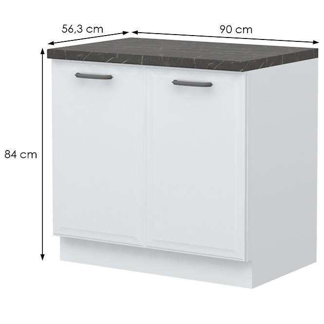 Konyhaszekrény Evia r-90-2k/4 pearl grey matt