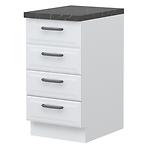 Konyhaszekrény Evia r-45-4f/4 4s pearl grey matt Konyhaszekrény Evia r-45-4f/4 4s pearl grey matt