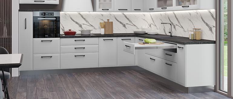Konyhaszekrény Evia r-90-3f/4 3s standard pearl grey matt