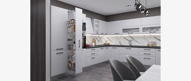 Konyhaszekrény Evia r-90-3f/4 3s standard pearl grey matt