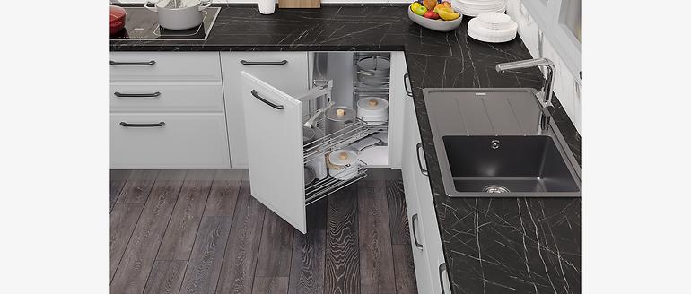 Konyhaszekrény Evia r-40-4mbox/4 4s pearl grey matt