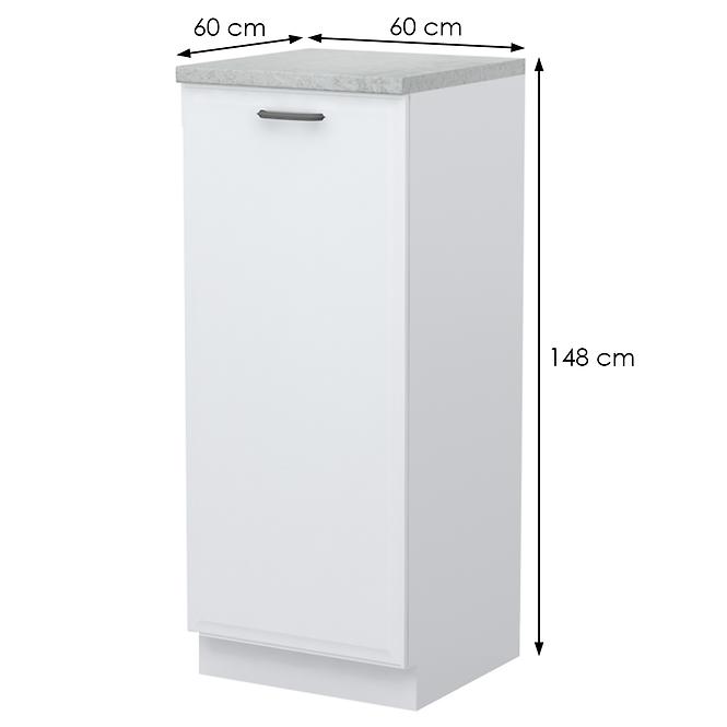 Konyhaszekrény Evia k14-60-1kf/3 pearl grey matt