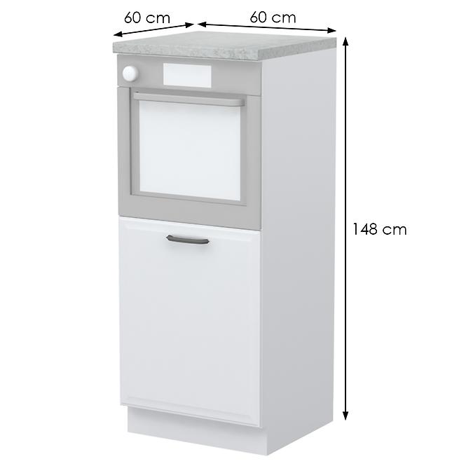 Konyhaszekrény Evia k14-60-1kr/4 pearl grey matt