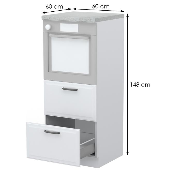 Konyhaszekrény Evia k14-60-2mb/4 pearl grey matt