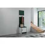 Előszobafal bútor Roj 10 fehér + Kronos 19 zöld
