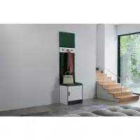 Előszobafal bútor Roj 10 fehér + Kronos 19 zöld