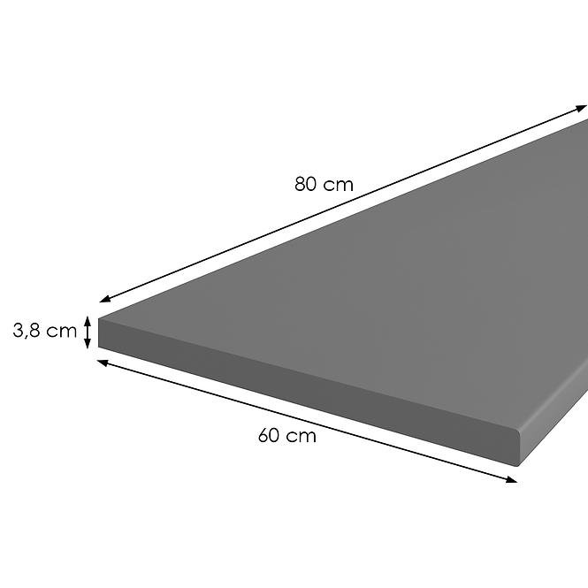 Konyhai munkalap 80cm/38mm antracit/ U12168QR