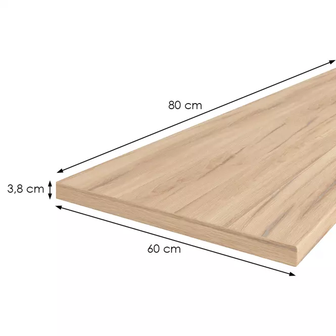 Konyhai munkalap 80 cm/38 mm világos estana tölgy / R20367