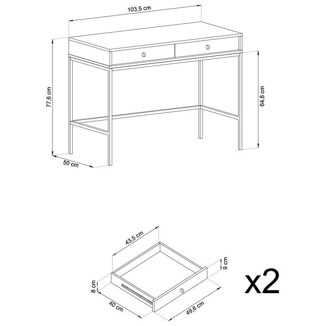 Fésülködő asztal Mono mt104 bézs