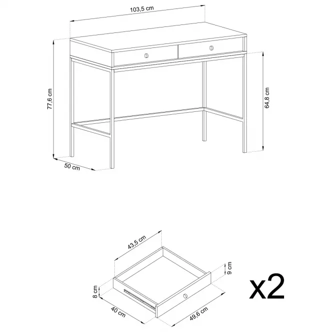 Fésülködő asztal Mono mt104 bézs,3