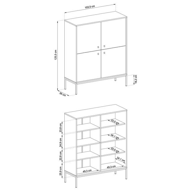 Komód Mono mk104 bézs