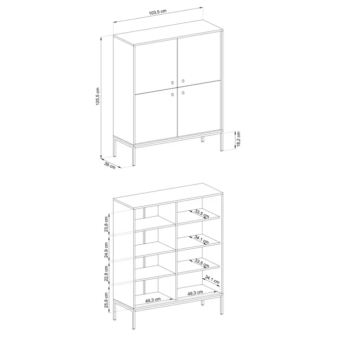 Komód Mono mk104 bézs,6