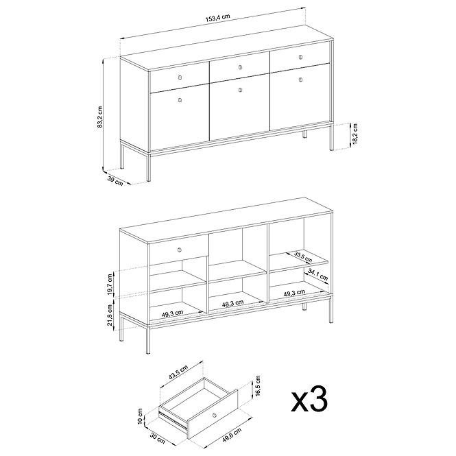 Komód Mono mksz154 bézs,8