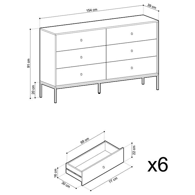 Komód Mono mks154 gránát