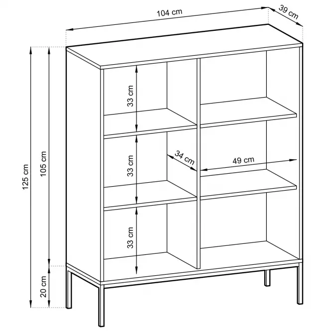Komód k104 Nova fehér