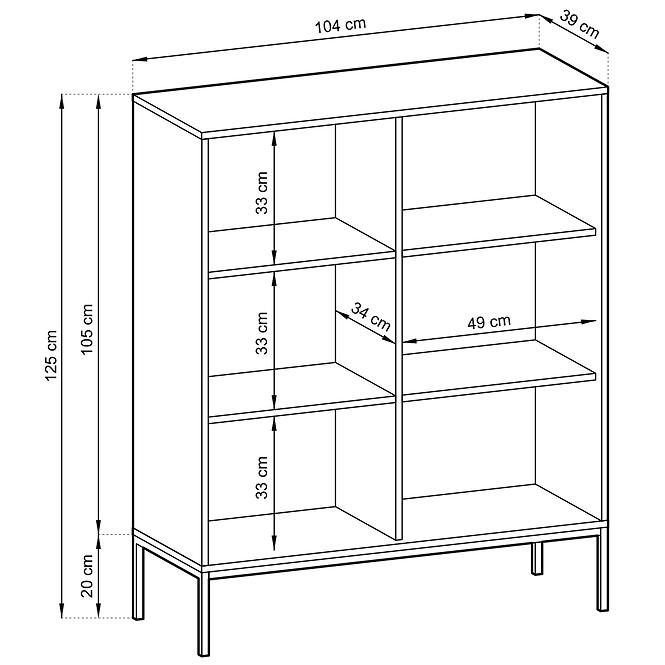 Komód k104 Nova fehér,5
