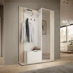 Előszobafal Nelly fehér/ tölgy artisan