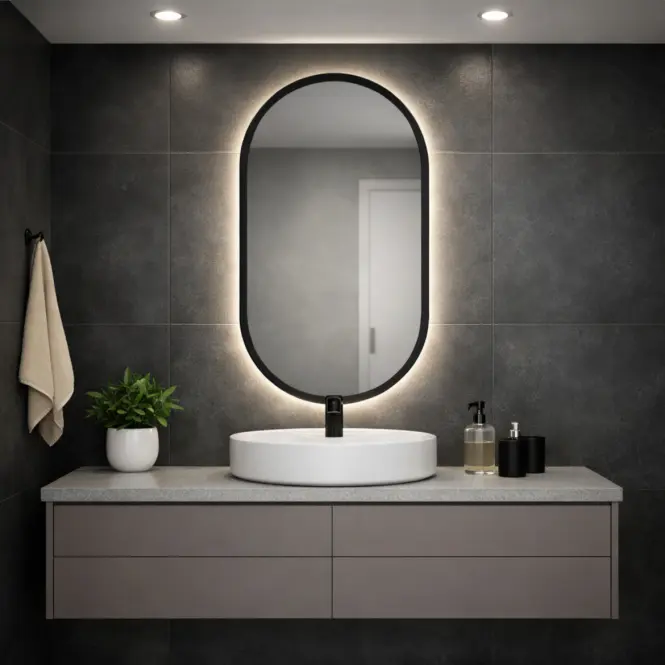 Tükör 74 LED ovális cz 50x90