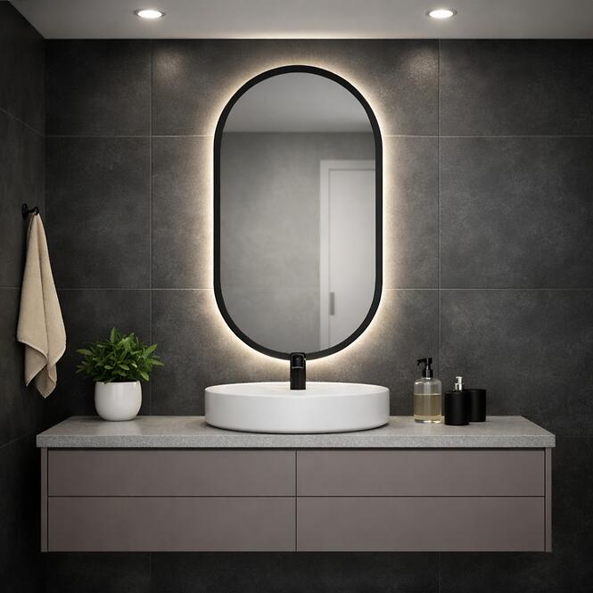 Tükör 74 LED ovális cz 50x90