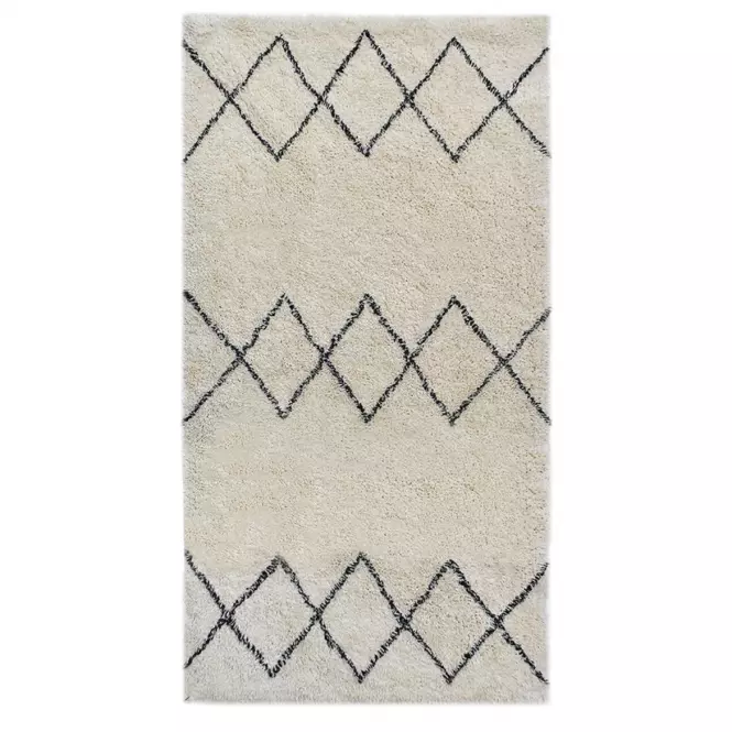 Szőnyeg Berber 01 ekrü/fekete 70x140 Merkury Home