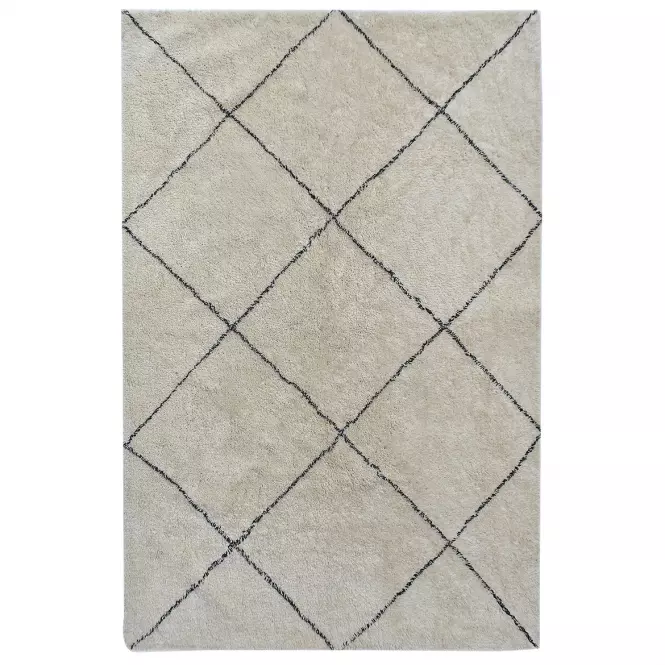 Szőnyeg Berber 95 ekrü/fekete 70x140 Merkury Home