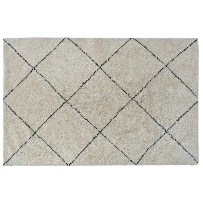 Szőnyeg Berber 95 ekrü/fekete 70x140 Merkury Home,2