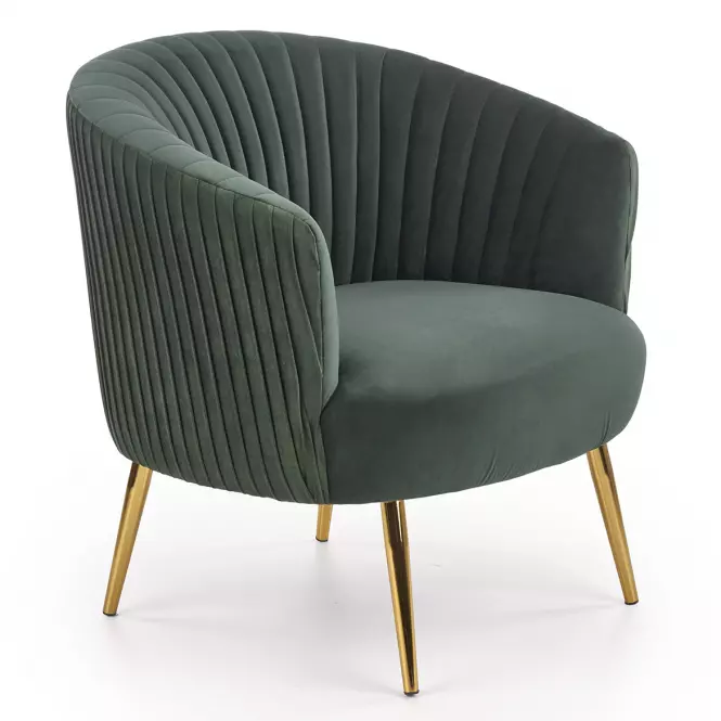 Fotel Crown zöld/arany,2