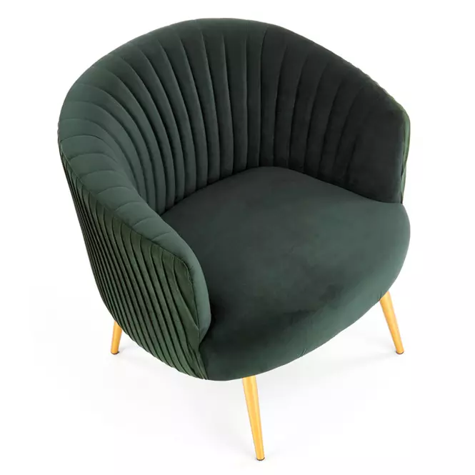 Fotel Crown zöld/arany,5