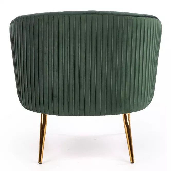 Fotel Crown zöld/arany