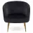 Fotel Crown fekete/arany