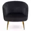 Fotel Crown fekete/arany