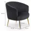Fotel Crown fekete/arany,10