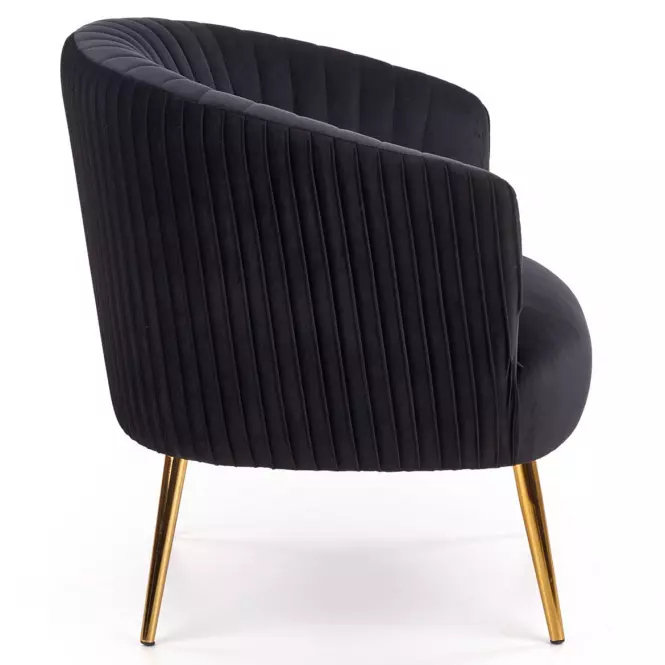 Fotel Crown fekete/arany,3