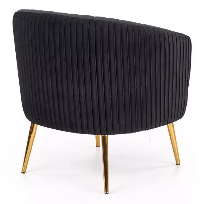 Fotel Crown fekete/arany,4