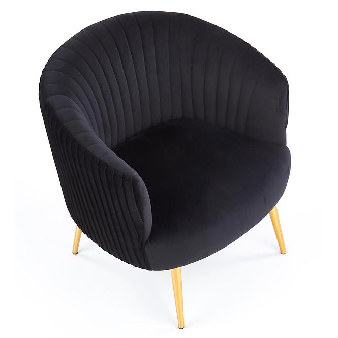 Fotel Crown fekete/arany