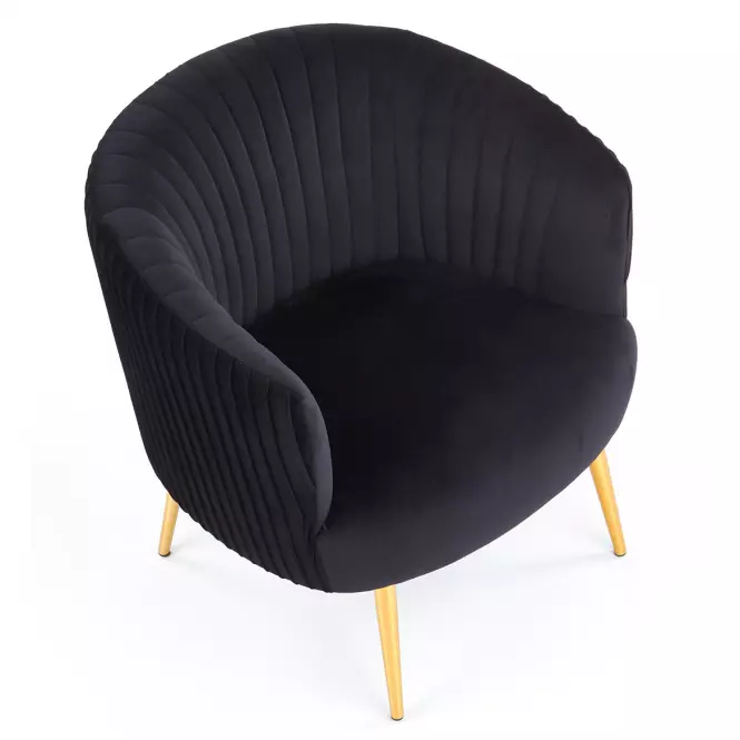 Fotel Crown fekete/arany,5