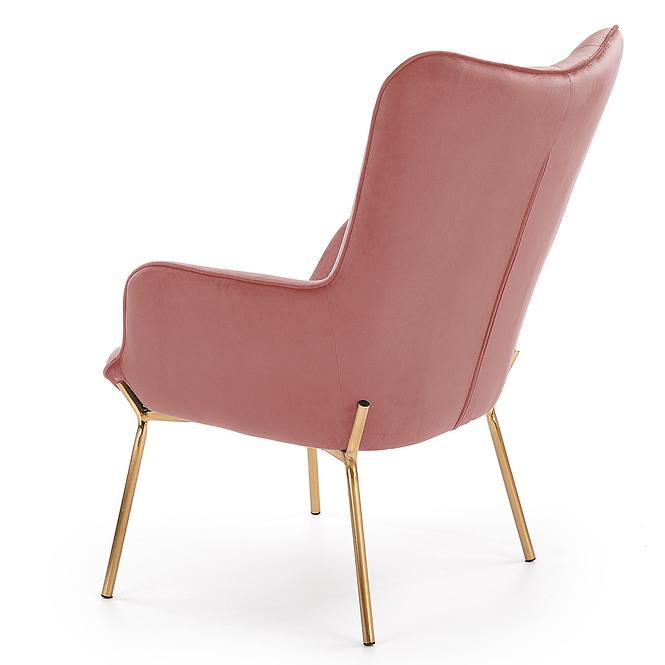 Fotel Castel 2 rózsaszín/arany