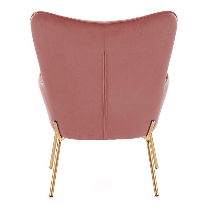 Fotel Castel 2 rózsaszín/arany