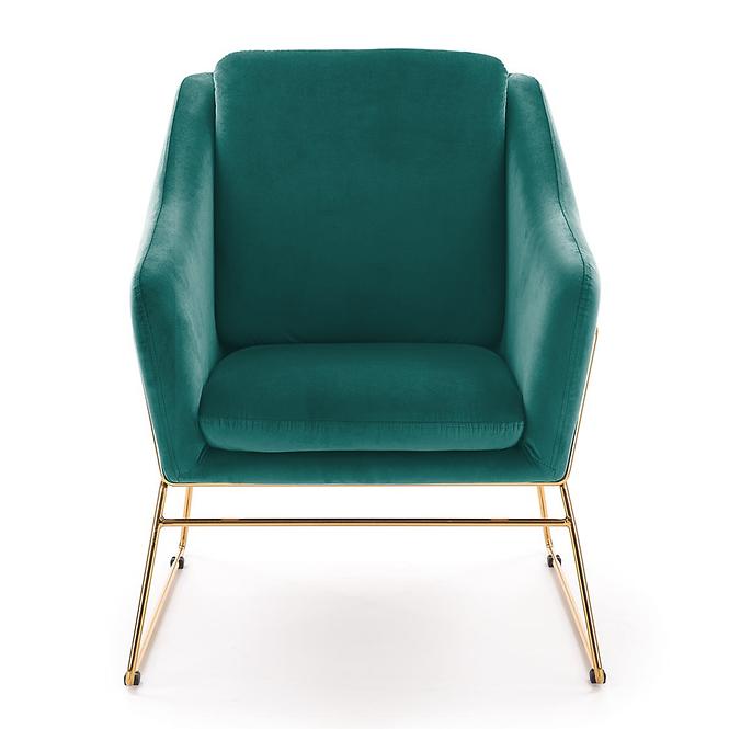 Fotel Soft 3 zöld/arany