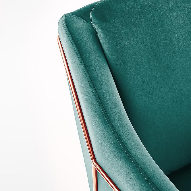 Fotel Soft 3 zöld/arany
