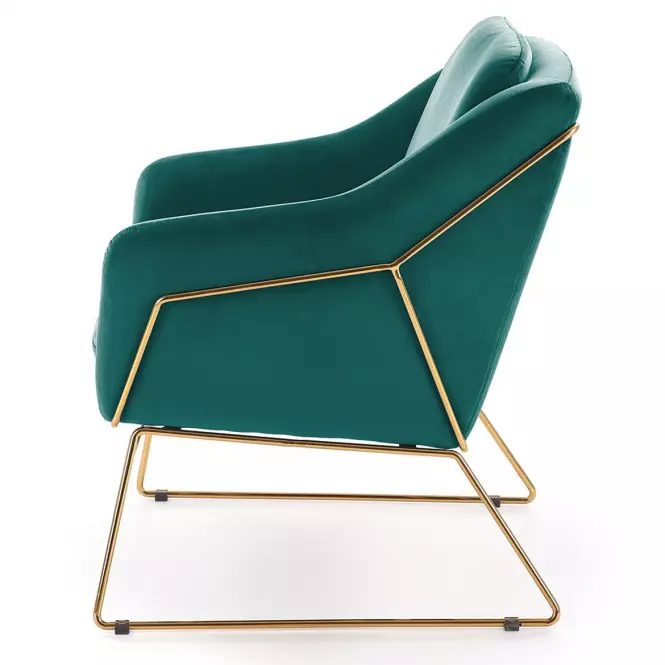 Fotel Soft 3 zöld/arany