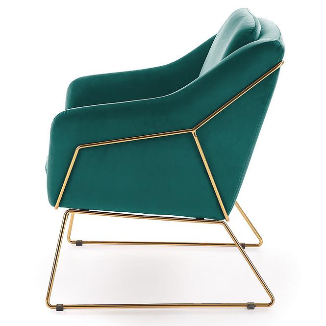 Fotel Soft 3 zöld/arany