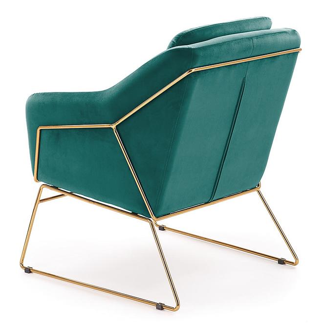 Fotel Soft 3 zöld/arany