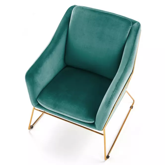 Fotel Soft 3 zöld/arany,5