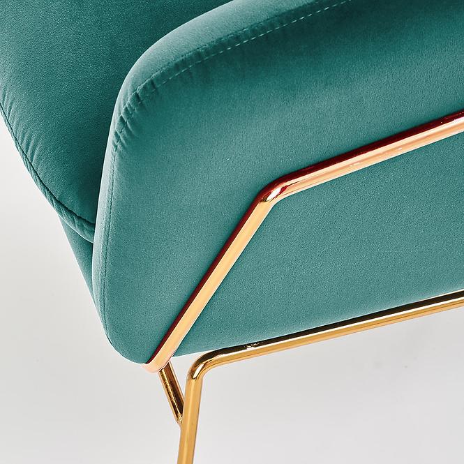 Fotel Soft 3 zöld/arany