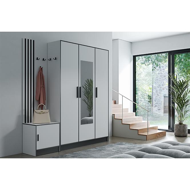Előszobafal nábytok Roj PP53 + SDS53 + SZ3D fehér,2