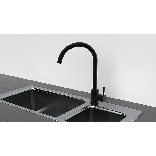 Csaptelep mosdókagylóhoz Rexa Black,2