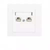 GPK-2L Dupla RJ45 számítógép-aljzat fehér